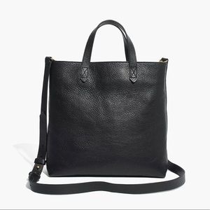 Madewell The Zip-Top Transport Crossbody Black Leather
